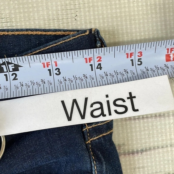 7 For All Mankind Jeans Skinny Stretchy Dark Blue Denim Size 26 - Picture 8 of 10